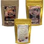 Kahve Dükkanı 1X100 gr Orta Kavrulmuş Türk Kahvesi 1X100 gr Sıcak Çikolata 1X100 gr Beyaz Çikolata