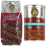Kahve Dünyası 1 kg Espresso Kavrulmuş Kahve Çekirdeği + 250 gr Orta Kavrulmuş Türk Kahvesi