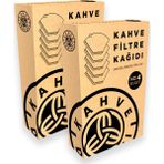 Kahve Dünyası 2'li Paket Filtre Kahve Kağıdı (80 Adet) - Türkiye Üretimi, Nötr Tat, French Press ve Filtre Makineleri için Uygun - 1 Paket