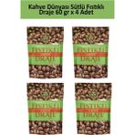 Kahve Dünyası Fıstıklı Sütlü Draje 60 gr x 4 Antep Fıstıklı Çikolata ile Lezzetli Atıştırmalık