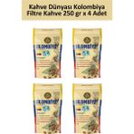 Kahve Dünyası Kolombiya Filtre Kahve 250 gr x 4 Adet - 1 kg - Kolombiya Felice