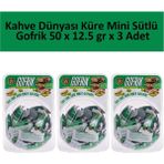 Kahve Dünyası Küre Mini Sütlü Gofrik 50 x 12.5 gr x 3 Adet - 620 gr