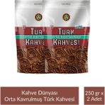 Kahve Dünyası Zıpper Türk Kahvesi Orta Kavrulmuş 250 gr x 2 Adet