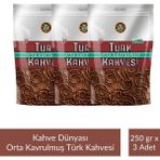 Kahve Dünyası Zıpper Türk Kahvesi Orta Kavrulmuş 250 gr x 4 Adet