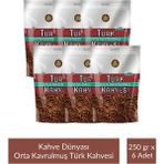 Kahve Dünyası Zıpper Türk Kahvesi Orta Kavrulmuş 250 gr x 6 Adet