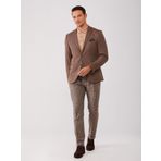 KAHVE ERKEK CEKET - SLIM FIT