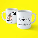 Kahve İçiyorsak Bi Sebebi Var Motto Baskılı Kupa