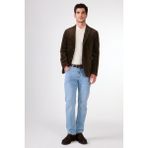 Kahve Kadife Torba Cep Slim Fit Erkek Ceket - 50