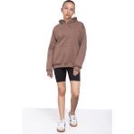 Kahve Kanguru Cepli Basic Şardonlu Kız Çocuk Kapüşonlu Sweatshirt 21208 - Kahverengi - 8 - 9 Yaş