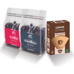 Kahve Keyfi Ofis Seti Etiyopya ve Guatemala 2X250GR Filtre Kahve ve Kahve Kağıdı No:4 80'li - Çekirdek Kahve