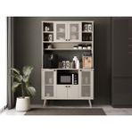 Kahve Köşesi 120 cm %100 Mdf Panjur Kapak Çok Amaçlı Dolap - Bej