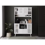Kahve Köşesi 120 cm %100 Mdf Panjur Kapak Çok Amaçlı Dolap - Beyaz
