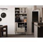 Kahve Köşesi 90 cm %100 Mdf Panjur Kapak Çok Amaçlı Dolap - Bej