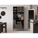 Kahve Köşesi 90 cm %100 Mdf Panjur Kapak Çok Amaçlı Dolap - Gri