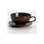 Kahve Rengi 1 Adet Yüksek Kaliteli Renkli Seramik Kahve Seti Kahve Fincanı ve Tabağı Sıraltı Düşük Porselen Cappuccino Latte Fincan 250 ml (Yurt Dışından) - 1 lt