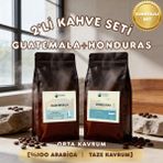 Kahve Seti 2'li - Honduras & Guatemala Çekirdek-Filtre Kahve 500g %100 Arabica Öğütme Seçenekli - Öğütülmüş Espresso