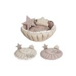 Kahve Yıldızlı Açılır Kapanır Oyun Minderi Bebek Yuvası Jaju-babynest Anne Yanı