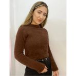Kahve Yumoş Sakallı Kısa Kazak - Standart - 0-Kahverengi
