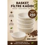 Kahveciniz 250/90 Basket Filtre Kahve Kağıdı 250 Adet – Kahve Makinesi Uyumlu, Profesyonel Demleme