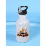 Kahveli Matara Suluk 600 ml - Çocuk Suluk Matara, Çocuk Su Matarası