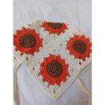 Kahvemavii Ayçiçek Motifli Bandana - Ekru-ER117 - Tek Beden