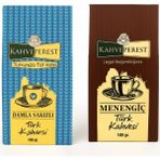 Kahveperest 2’li Türk Kahvesi Paketi – Menengiç & Damla Sakızlı 100 G x 2 - 200 gr