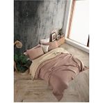 Kahverengi 4 Katlı Multi Muslin %100 Pamuk Çift Kişillik Yatak Örtüsü/pike 230X250 cm Battal Boy - 230 x 250 cm