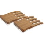 Kahverengi Bambu Salata Servis Çatalı 2'li 10X17 Cm, Şık ve Dayanıklı Kullanım Sağlar - Seçenek 1