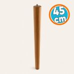 Kahverengi Boyalı Sehpa ve Masa Için Bohem Tarz Ahşap Mobilya Ayağı Aksesuar Ayakları Silindir 45 cm - 1