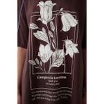 Kahverengi Çiçekli Bisiklet Yaka Kısa Kollu Pamuklu Çan Gecelik - Inspired by Flora - XL