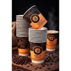 Kahverengi Desenli Karton Bardak 7 Oz*3000 Adet