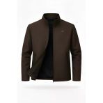 Kahverengi Erkek Polyester Karışımlı İnce Rüzgarlık Su Ve Rüzgar Geçirmez Mevsimlik&Yazlık Mont