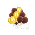 Kahverengi - Gold Metalik Balon 70 Adet+ 5 mt balon zinciri