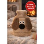 Kahverengi Gromit Figürlü Eldivenli Sıcak Su Torbası – Peluş Kılıflı, Karın El Isıtıcı