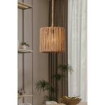 Kahverengi Jüt Serisi Çift Halatlı Sarkıt Avize 22X22CM - Ahşap - Ceviz - Seçenek 1