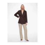 Kahverengi Kadın / Kız Uzun Kollu Modal Cep Detaylı Düğmeli Kruvaze Yaka Blazer Ceket Model Kodu: 6SAK50110UWKahverengi