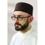 Kahverengi Kapitone Desenli Kadife Kalip Namaz Takkesi