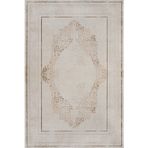 Kahverengi Klasik Pamuk Makinada Yıkanabilir Kaymaz Taban Dijital Makine Baskı Salon Halı-I-Stn_Kenzo-008B-300x350