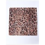 Kahverengi Leopar Desenli Modern Eşarp