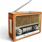 Kahverengi Mini Nostaljik Radyo, Eski Tarz Şıklık ve Sıcak Sesler - Ahşap - Ceviz