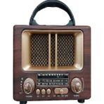 Kahverengi Nostaljik Radyo 8108-BT, Şık ve Retro Tasarım, Harika Ses Kalitesi - Ahşap - Ceviz