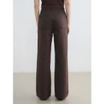 Kahverengi Regular Fit Geniş Paça Kadın Pantolon