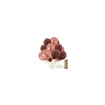 Kahverengi - Rose Gold Metalik Balon 50 Adet+ 5 mt balon zinciri