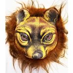 Kahverengi Saçlı Kaplan Aslan Leopar Maskesi Mega Peluş 32 No (5264)
