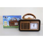 Kahverengi Şarjlı Nostaljik Radyo, Bluetooth, Fm, Usb, Tf, Aux Bağlantısı - Ahşap - Ceviz