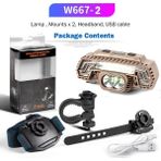 Kahverengi Set T6 x 2 Stili Bisiklet Işığı Ön Arka Far El Feneri Mtb Bisiklet Işığı USB Şarj Edilebilir Far Arka Lambaları Bisiklet Feneri Aksesuarları (Yurt Dışından)