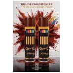 Kahverengi Sprey Boya 200 Ml 2 Adet Südor Hızlı Kuruyan Renkli Profesyonel Canlı Renk Ahşap Plastik Demir Metal Porselen