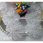 Kahveyanı Peçete,kokteyl Peçetesi,sunum Peçetesi,kahve Sunum Peçetesi,parti Peçetesi,amerikan Servis,supla - Ekru - Gümüş - 13 x 13