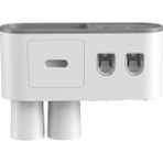 Kaia Life Çift Dispenserli Diş Macunu Sıkacağı 6 Fırçalık Bardaklı Banyo Organizer