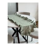 KaiAtelier Minty Keten Fırfırlı Runner 40x120cm